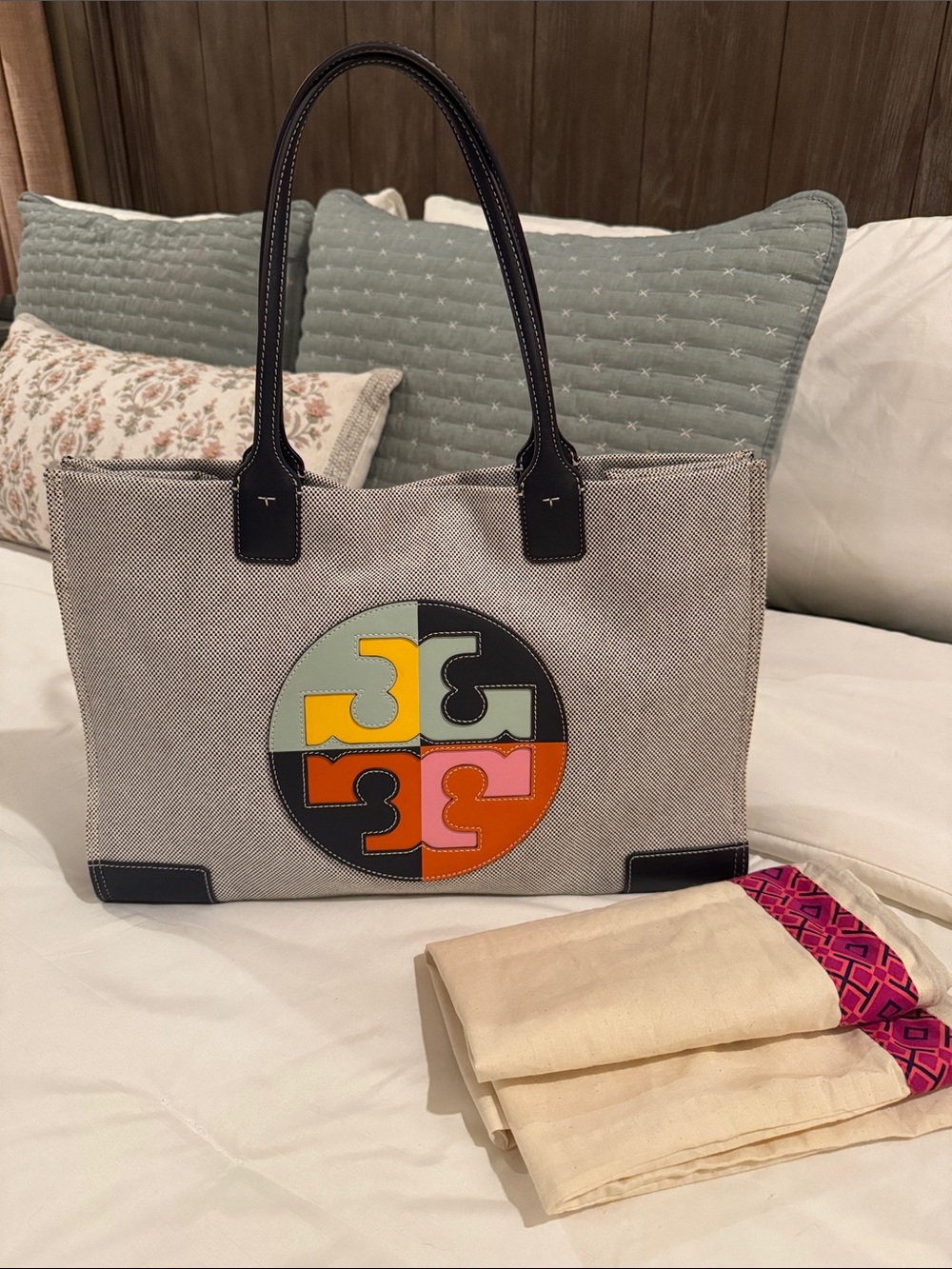 EUC Tory Burch Limited Edition Ella Colorblock Tote